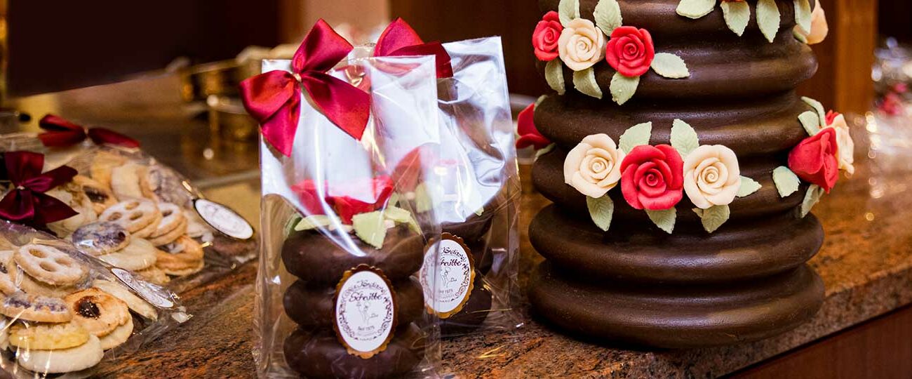 Baumkuchen sind die Speziltät des Cafe Schnibbe